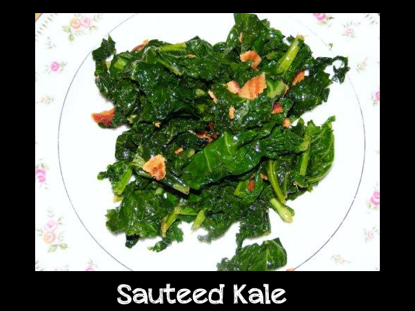 sauteed kale with border